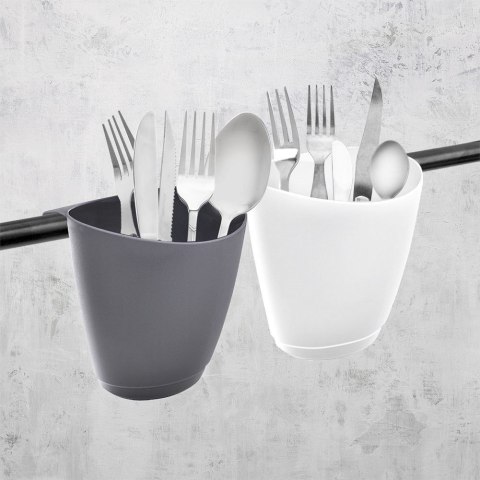 Pojemnik na przybory kuchenne zawieszany biały RADKA ORION 155203