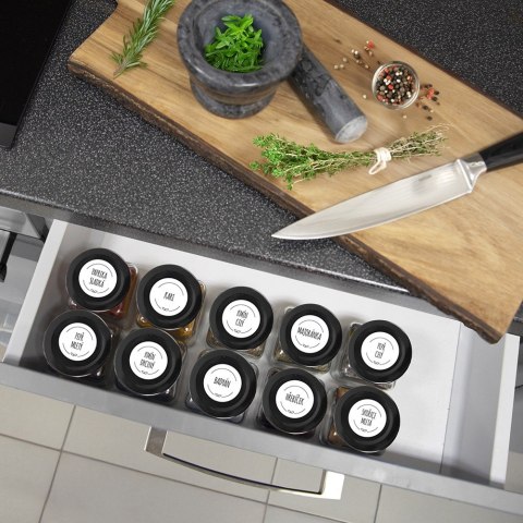 Pojemnik na przyprawy szklany 120ml słoik słoiczek organizer ORION 155118