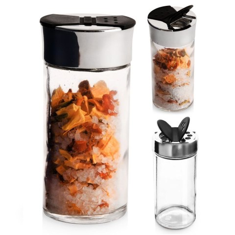 Pojemnik na przyprawy z sitkiem szklany 100ml słoik słoiczek organizer ORION 153641