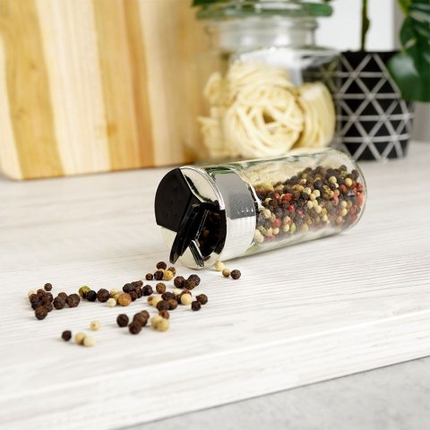 Pojemnik na przyprawy z sitkiem szklany 100ml słoik słoiczek organizer ORION 153641
