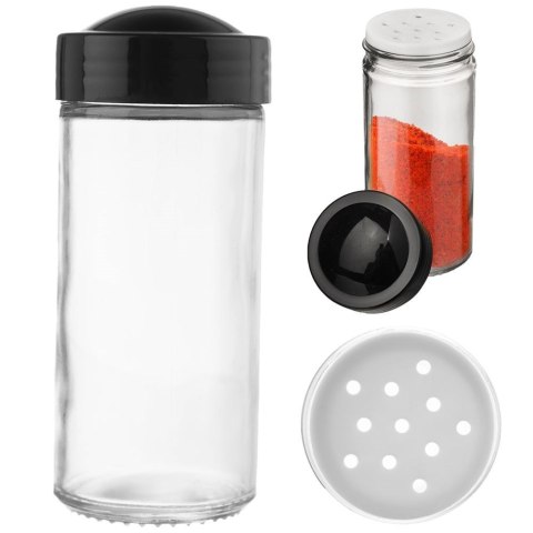 Pojemnik na przyprawy z sitkiem szklany 100ml słoik słoiczek organizer ORION 155103