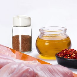 Pojemnik na przyprawy z sitkiem szklany 100ml słoik słoiczek organizer ORION 155109