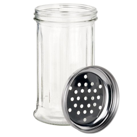 Pojemnik na przyprawy z sitkiem szklany 350ml słoik słoiczek organizer VILDE 229208