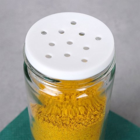 Pojemnik na przyprawy z sitkiem szklany 80ml słoik słoiczek organizer ORION 153611