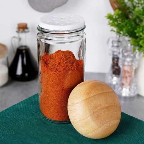 Pojemnik na przyprawy z sitkiem szklany 80ml słoik słoiczek organizer ORION 153612