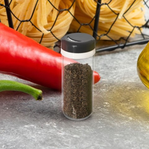 Pojemnik na przyprawy z sitkiem szklany KEMP 230ml słoik słoiczek organizer ORION 155110