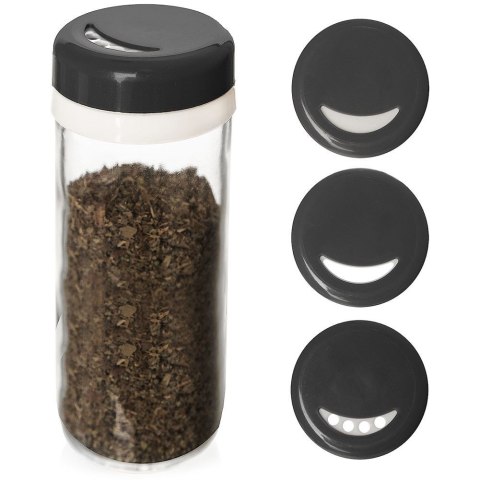 Pojemnik na przyprawy z sitkiem szklany KEMP 230ml słoik słoiczek organizer ORION 155110