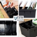 Pojemnik organizer na przyprawy torebki do szuflad pojemniki czarny VILDE 150803