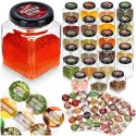 Pojemniki na przyprawy 24 szt 100ml pojemnik szklany + 90 etykiety VILDE 229193