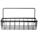 Półka kuchenna zawieszana na reling metalowa czarna 30x10.5x17cm RADKA ORION 540600