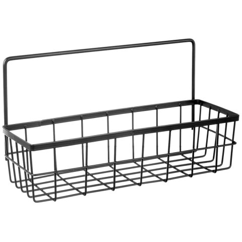 Półka kuchenna zawieszana na reling metalowa czarna 30x10.5x17cm RADKA ORION 540600
