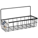 Półka kuchenna zawieszana na reling metalowa czarna 30x10.5x17cm RADKA ORION 540600