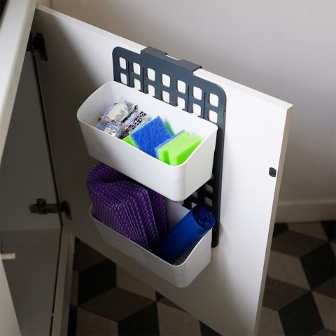 Półka zawieszana na drzwi szafkę prysznic wisząca 25x11x36cm VILDE 229054