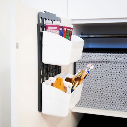 Półka zawieszana na drzwi szafkę prysznic wisząca 25x11x36cm VILDE 229054