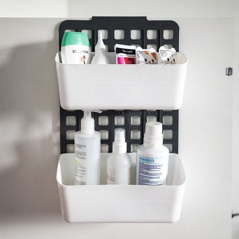 Półka zawieszana na drzwi szafkę prysznic wisząca 25x11x36cm VILDE 229054