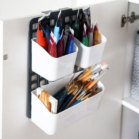 Półka zawieszana na drzwi szafki wisząca organizer 25x10x36cm VILDE 229014