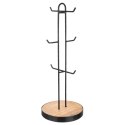 Stojak na kubki i filiżanki metalowy czarny RADKA 15.5x40cm ORION 122976