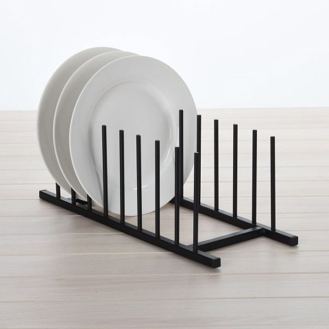 Stojak na pokrywki i talerze metalowy czarny 34.5x12.5x12cm HOME STYLING COLLECTION 229030