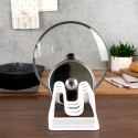 Stojak na pokrywki talerze organizer plastikowy biały STORAGE SOLUTIONS 229052