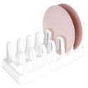 Stojak na pokrywki talerze organizer plastikowy biały STORAGE SOLUTIONS 229052