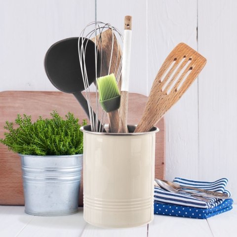 Stojak na przybory kuchenne uniwersalny stalowy beżowy VILDE 122986