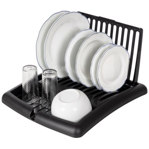 Suszarka do naczyń na naczynia składana stojąca czarna 43.5x38.5x27cm VILDE 150636