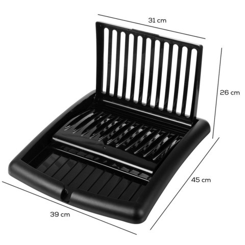 Suszarka do naczyń na naczynia składana stojąca czarna 43.5x38.5x27cm VILDE 150636