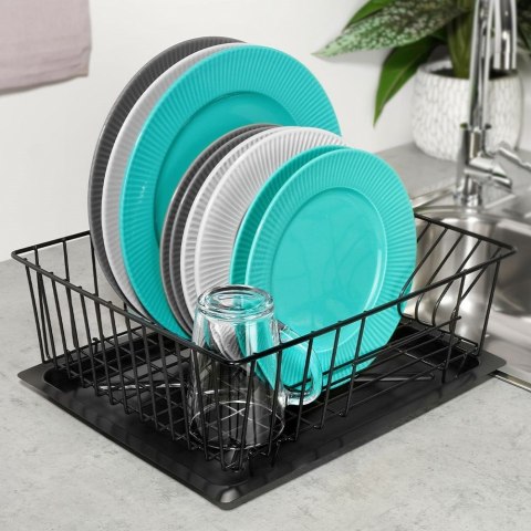 Suszarka do naczyń na naczynia stojąca czarna 35x29x13.5cm VILDE 229025