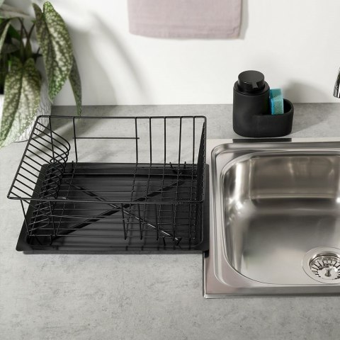 Suszarka do naczyń na naczynia stojąca czarna 35x29x13.5cm VILDE 229025