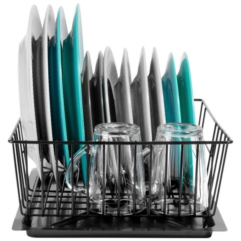 Suszarka do naczyń na naczynia stojąca czarna 35x29x13.5cm VILDE 229025