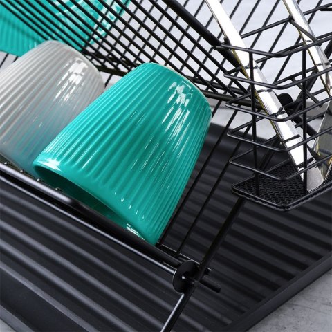 Suszarka do naczyń na naczynia stojąca czarna 45x32x25.5cm VILDE 150622