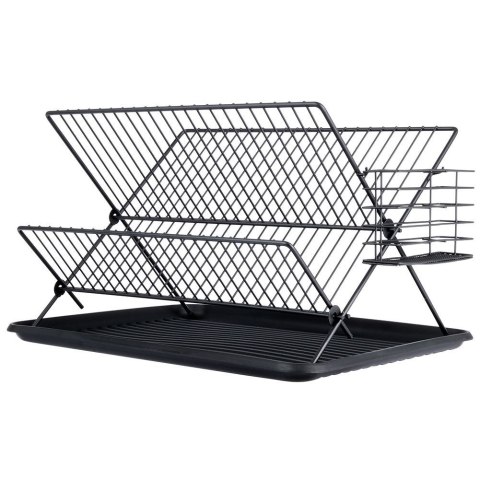 Suszarka do naczyń na naczynia stojąca czarna 45x32x25.5cm VILDE 150622