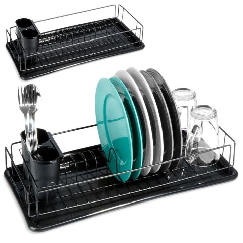 Suszarka do naczyń na naczynia stojąca czarna 50x24x9cm VILDE 150627