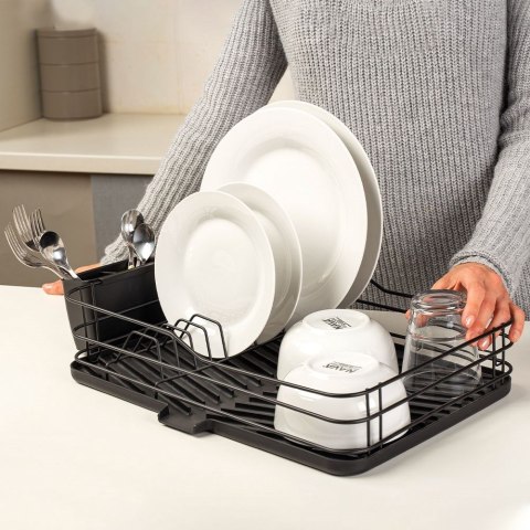 Suszarka do naczyń na naczynia stojąca czarna MISTY 43x29x10cm NAVA 10-186-101