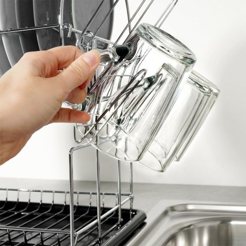 Suszarka do naczyń na naczynia stojąca dwupoziomowa czarna 50x23.5x36cm ACER NAVA 10-186-110