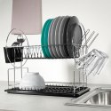 Suszarka do naczyń na naczynia stojąca dwupoziomowa czarna 50x23.5x36cm ACER NAVA 10-186-110