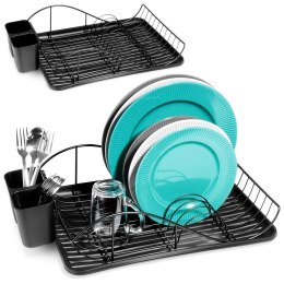 Suszarka do naczyń na naczynia stojąca na blat czarna 43x31x12.5cm VILDE 229049