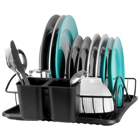 Suszarka do naczyń na naczynia stojąca na blat czarna 43x31x12.5cm VILDE 229049