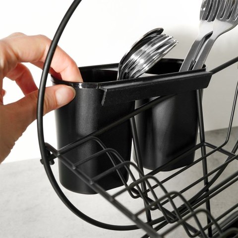 Suszarka do naczyń na naczynia stojąca na blat czarna 51x23.5x33.5cm VILDE 229037