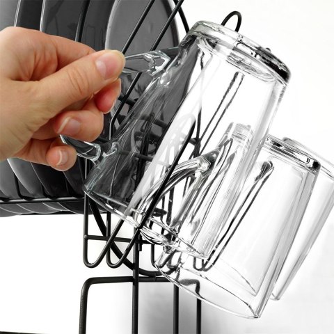 Suszarka do naczyń na naczynia stojąca na blat czarna 51x23.5x33.5cm VILDE 229037