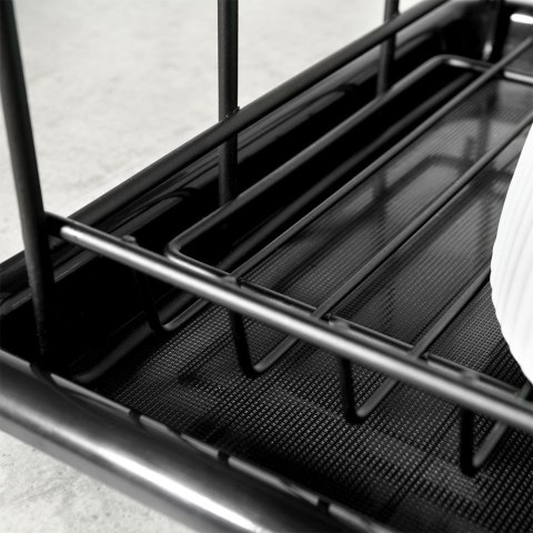 Suszarka do naczyń na naczynia stojąca na blat czarna 51x23.5x33.5cm VILDE 229037