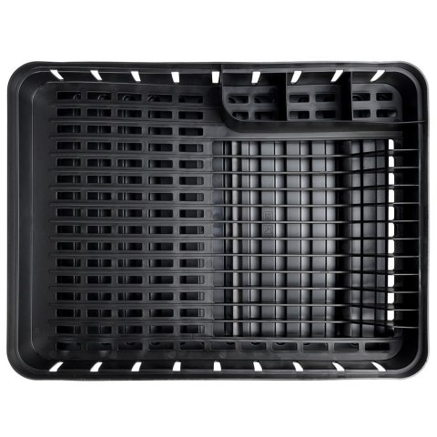 Suszarka do naczyń na naczynia stojąca plastikowa czarna 39.5x31x12cm VILDE 229061-C