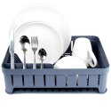 Suszarka do naczyń na naczynia stojąca plastikowa szara 39.5x31x12cm VILDE 229061-S