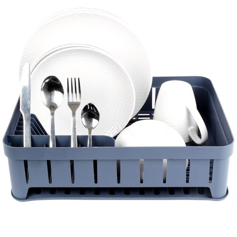 Suszarka do naczyń na naczynia stojąca plastikowa szara 39.5x31x12cm VILDE 229061-S