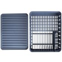 Suszarka do naczyń na naczynia stojąca plastikowa szara 39.5x31x12cm VILDE 229061-S