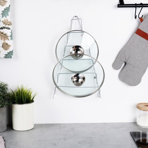 Wieszak uchwyt na pokrywki organizer metalowy VILDE 532051