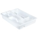Wkład na sztućce do szuflady szuflad organizer biały 2-poziomowy 38.5x28cm ORION 150745