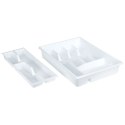 Wkład na sztućce do szuflady szuflad organizer biały 2-poziomowy 38.5x28cm ORION 150745