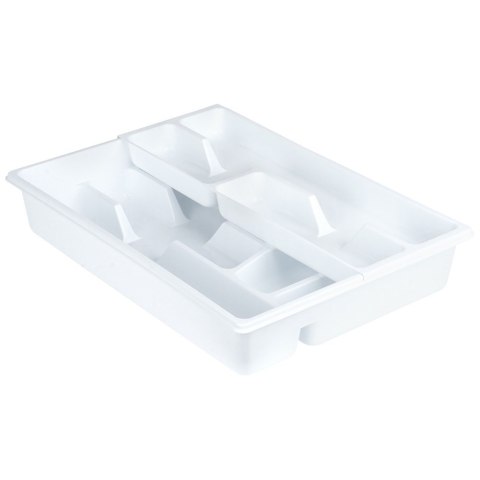 Wkład na sztućce do szuflady szuflad organizer biały 2-poziomowy 38.5x28cm ORION 150745