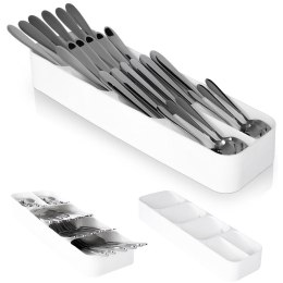 Wkład na sztućce do szuflady szuflad organizer biały 39x11.5cm VILDE 229010-B